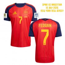 2026 Spain Home World Cup Final Jersey Ferran 7 2026 Spain Home World Cup Final Jersey Ferran 7