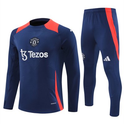 24-25 Man United Training Suit PL Style Navy