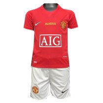 07-08 Manchester United Home UCL Final Retro Kids Kit