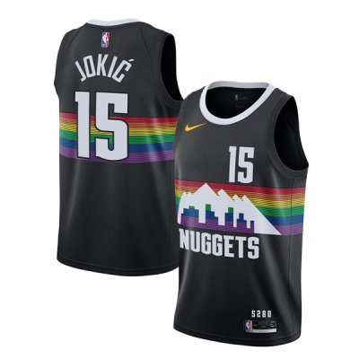 Mes\'s Denver Nuggets Nikola Jokic #15 Black Swingman Jersey