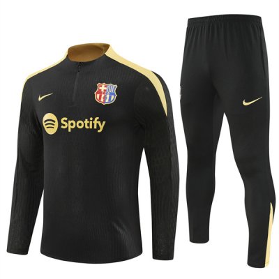 24-25 Barcelona Training Suit PL Style Black Gold