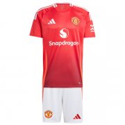 24-25 Manchester United Home Jersey Kids Kit