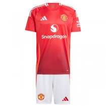 24-25 Manchester United Home Jersey Kids Kit