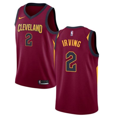 Men\'s Cleveland Cavaliers Kyrie Irving #2 Wine Swingman Jersey