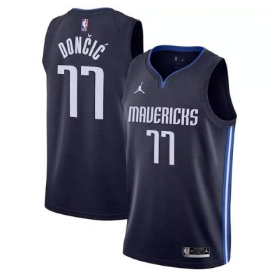 Men‘s Dallas Mavericks Jordan Navy Luka Dončić #77 Swingman Jersey