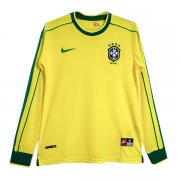 1998 Brazil Home Long Sleeve Retro Jersey