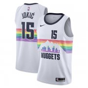 Men’s Denver Nuggets White Nikola Jokic #15 Swingman Jersey City Edition