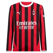 24-25 AC Milan Home Long Sleeve Jersey