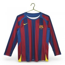 2005-2006 Barcelona Home La Liga Style Long Sleeve Retro Jersey 2005-2006 Barcelona Home La Liga Style Long Sleeve Retro Jersey