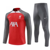 24-25 Liverpool Training Suit Red Sleeve Grey