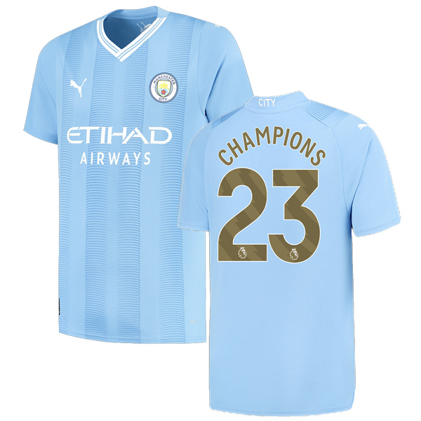 23-24 Manchester City Home Jersey CHAMPIONS 23 Printing